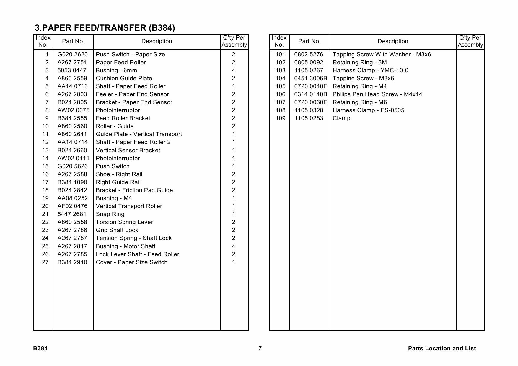 RICOH Options B384 PAPER-TRAY Parts Catalog PDF download-4